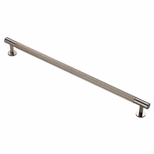 Loops Lined Bar Door Pull Handle in Brushed Silver