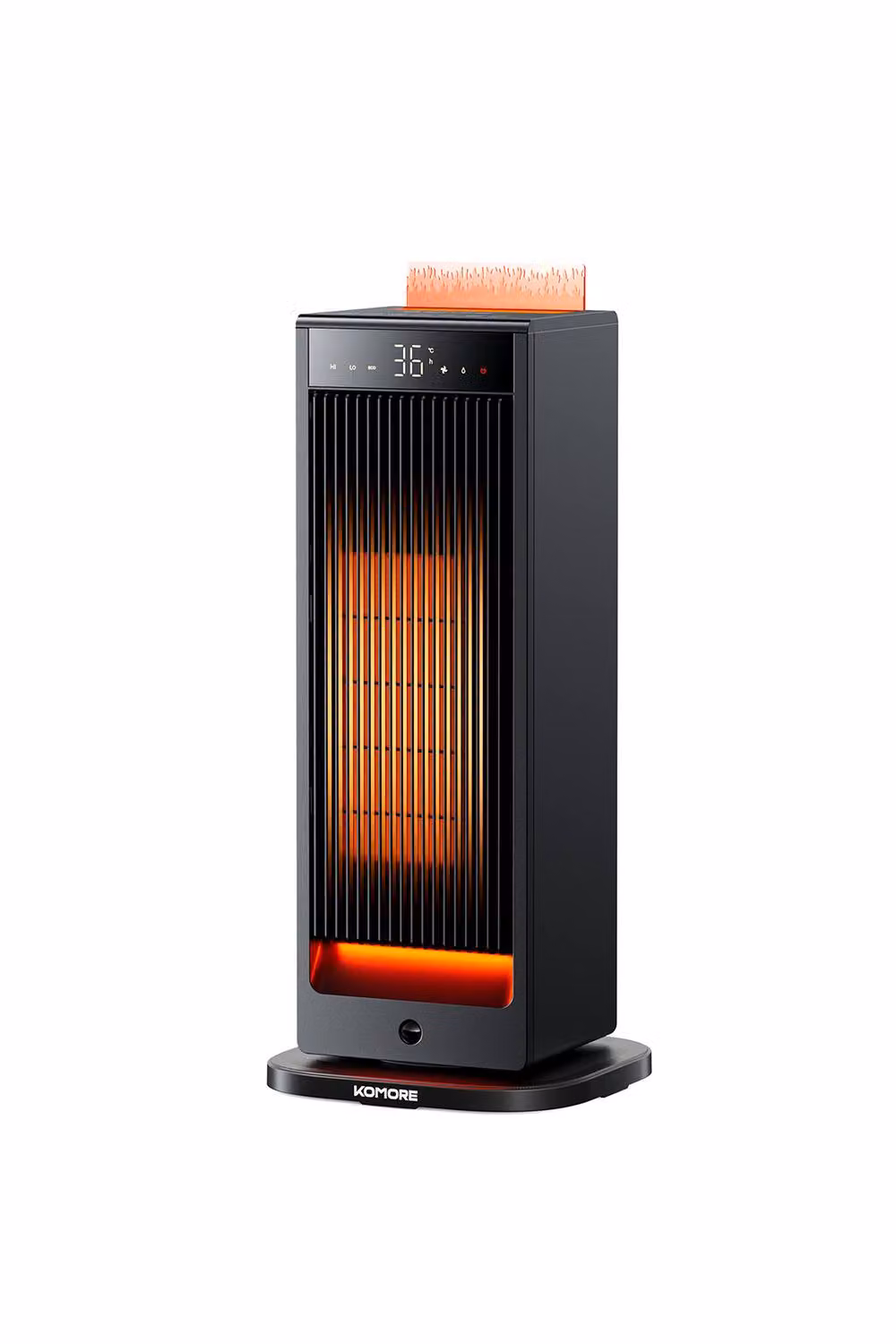 H&O Direct Black Ceramic Fan Heater with Humidification and Thermostat – 6