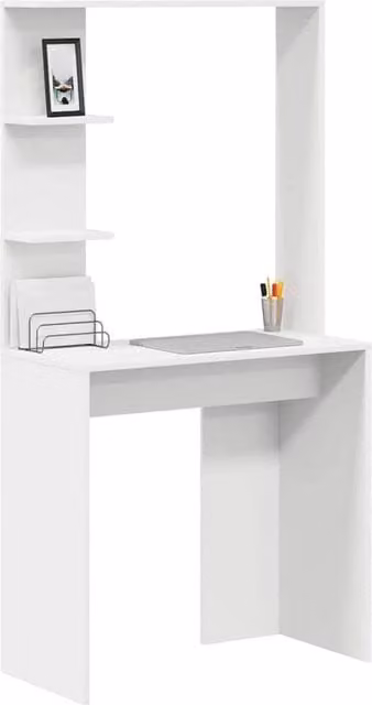 Berkfield Home White Computer Desk in Engineered Wood