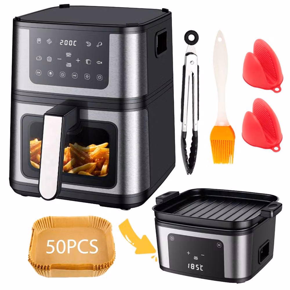 Ventryn Multicolour and Black Electric Air Fryer with Hot Air Technology and Timer – 2