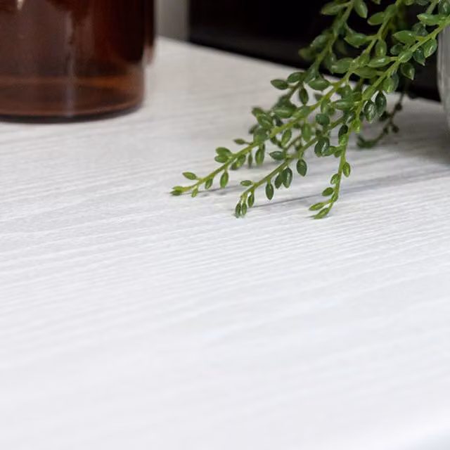 dc fix Whitewood Matt Self Adhesive Vinyl Wrap for Kitchen Doors and Worktops, White, W: 90 cm, L: 5 m