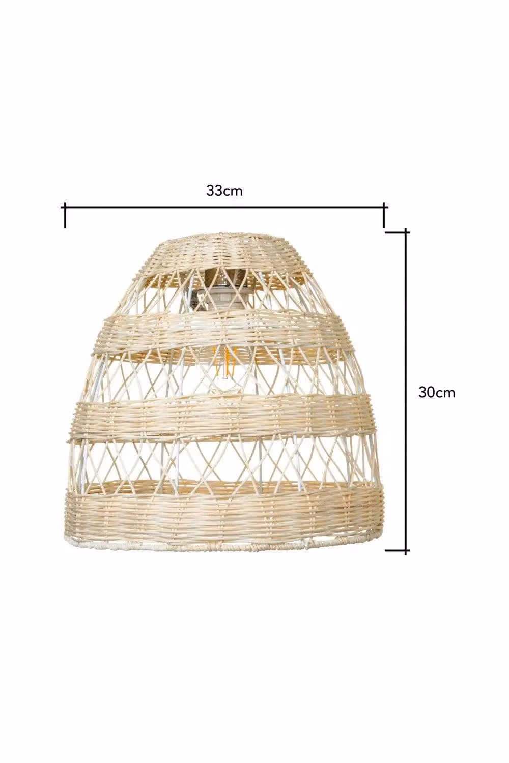 BHS Lighting Josie Easy Fit Rattan Light Shade in Beige – 2