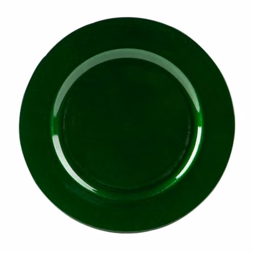 Argon Tableware Metallic Charger Plate in Green, Diameter: 33 cm