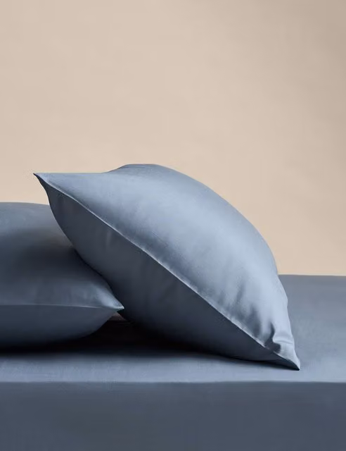 M&S 2 Pack Stay Cool Lyocell Rich Pillowcases in Slate Blue