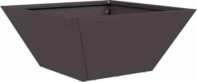Berkfield Home Black Steel Garden Bowl Planter, W/D/H: 35 x 35 x 15 cm – 1