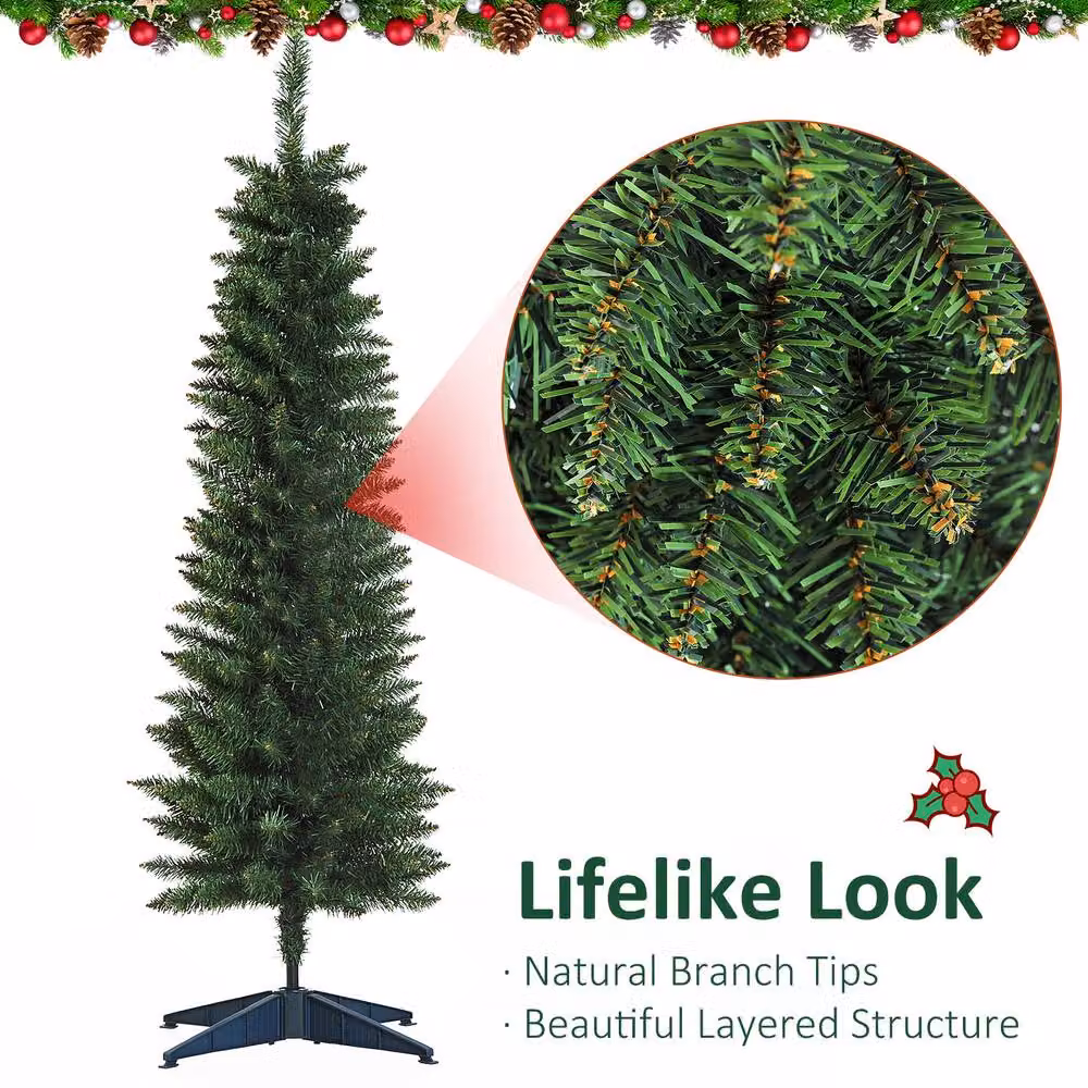 STILVORA Artificial Green Christmas Tree with Plastic Stand – 5