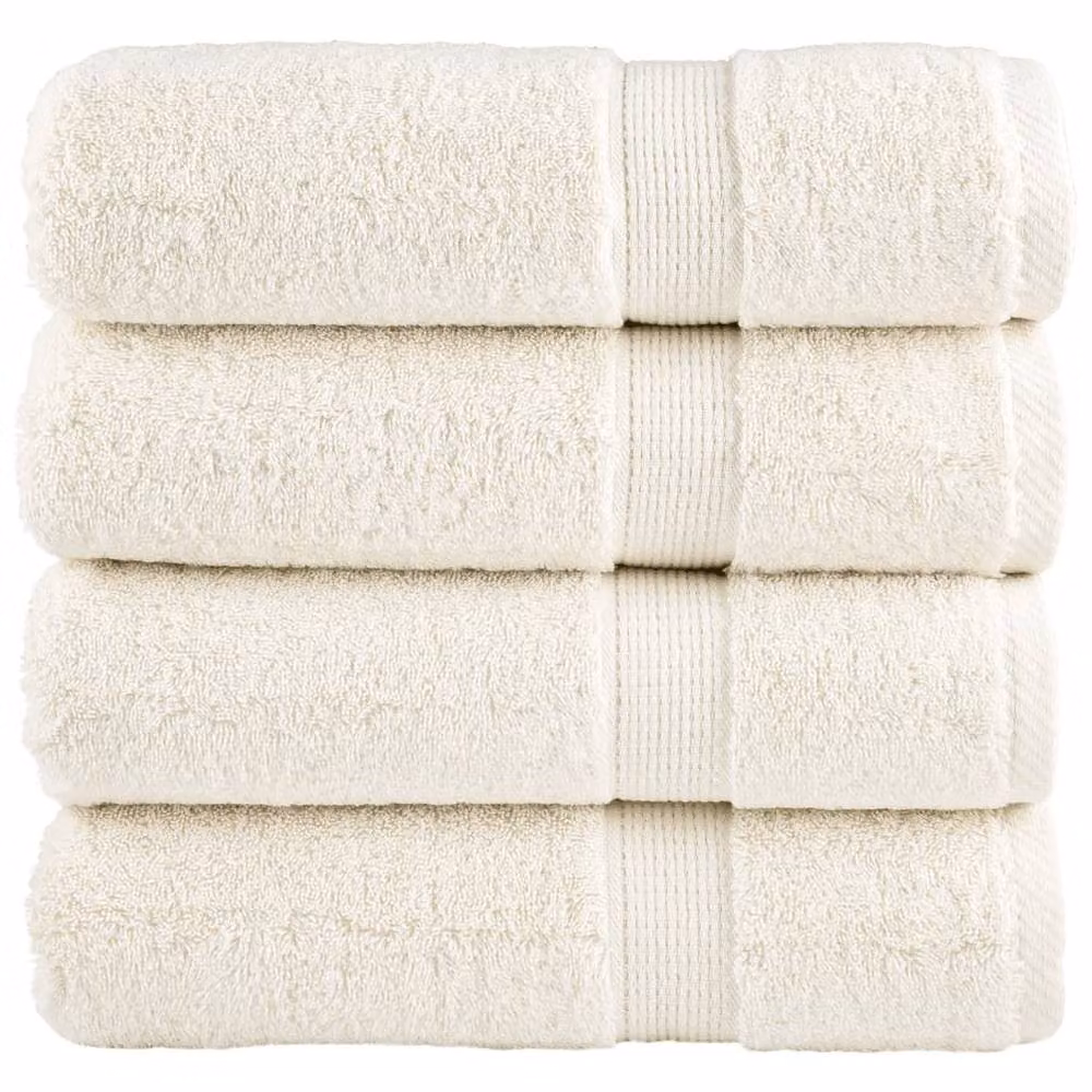 Berkfield Home SOLUND Premium Cotton Terry Bath Towels, 4 Pack, Beige, W: 100 cm, L: 150 cm, 600 gsm – 2