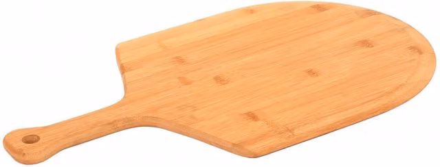 Oypla Bamboo Wooden Pizza Spatula Paddle, Brown