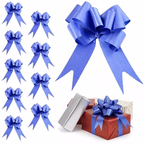 Shatchi 30pcs Navy Blue Pull Bows, 5cm Width