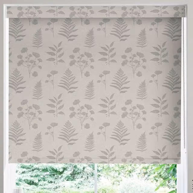 Terrys Natura Made to Measure Blackout Roller Blind in Grey and Beige Pebble