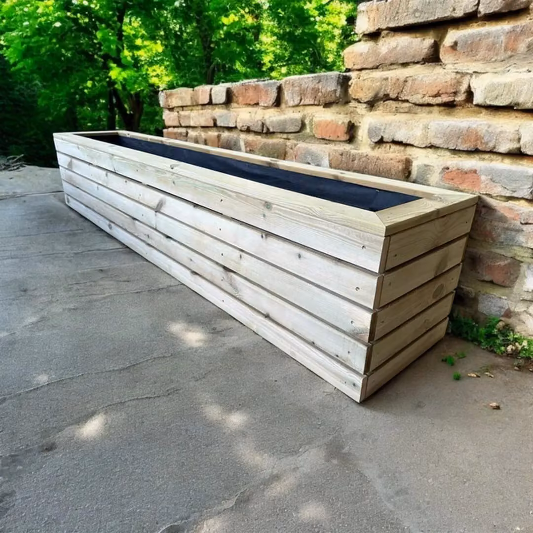 Buttercup Farm London Garden Planter in Brown, W: 40 cm, D: 180 cm, H: 40 cm – 2