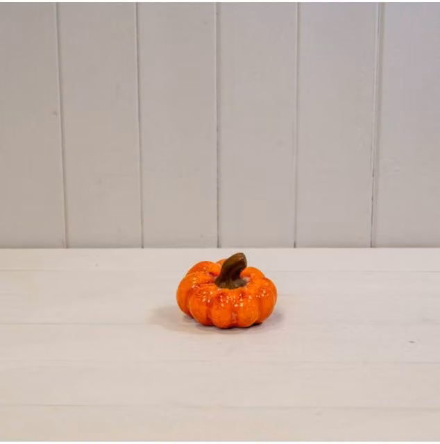 KDMD Small Wonky Vintage Style Ceramic Pumpkin in Orange