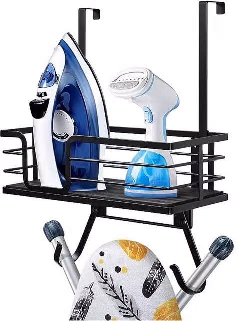 Xample Wall Mounted Ironing Board and Iron Hanger in Black