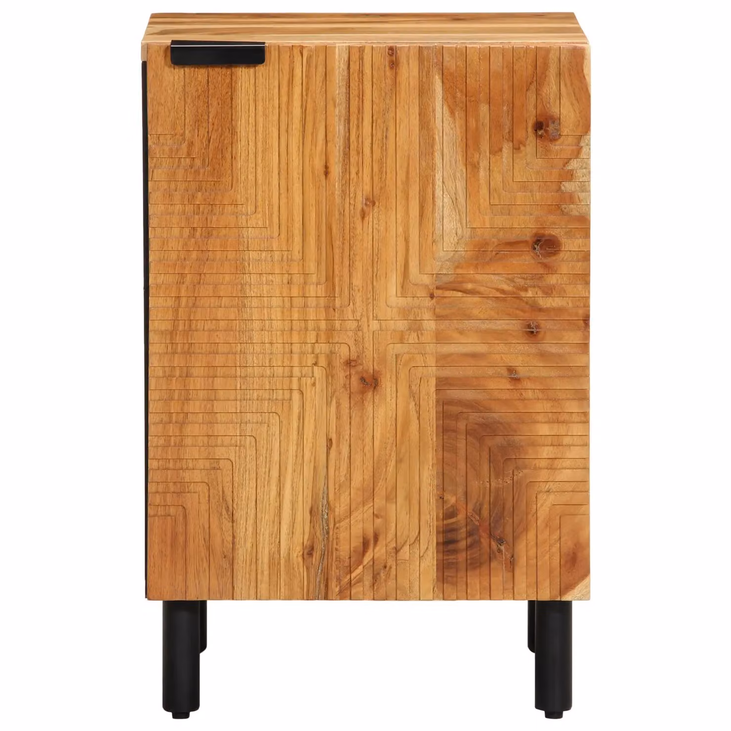 Berkfield Home Brown Acacia Wood Bathroom Cabinet with Hinged Doors and Internal Shelves, W/D/H: 38 x 33.5 x 58 cm – 4