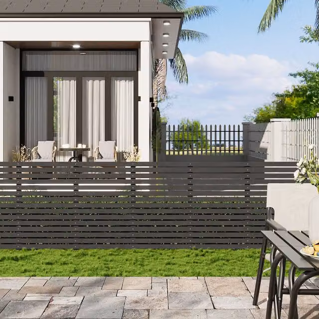 Breeins Grey Glazed Wooden Garden Fence Board, Height: 90 cm