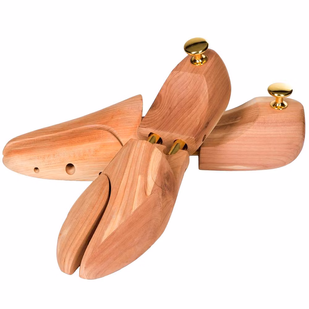 tectake 2 Pairs of Wooden Shoe Stretchers in Brown, Sizes 39-41 – 2