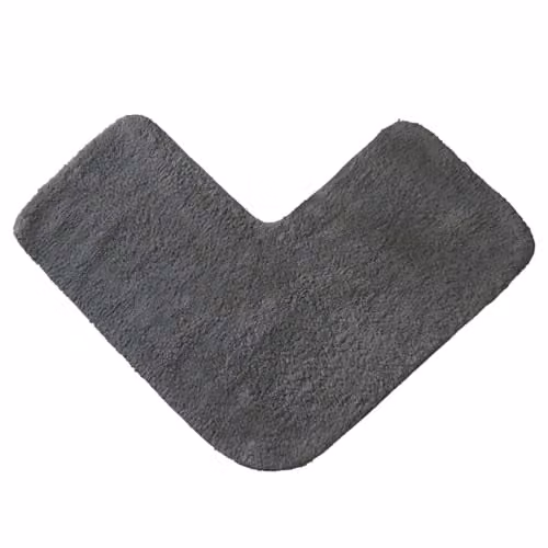 Allure Bath Fashions Rectangular Cotton Bath Mat in Grey Anthracite, W/D/H: 70 x 35 x 0.3 cm – 1