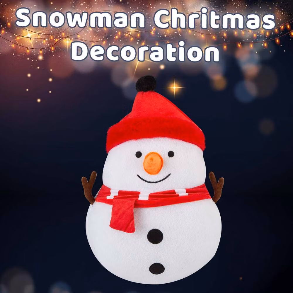 VFM e-Store White Plush Snowman Christmas Wall Decoration, 49 x 41 cm – 2