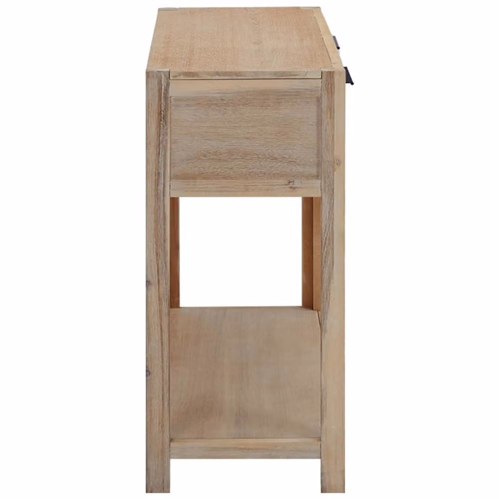 Berkfield Home Rustic Solid Acacia Wood Console Table in Brown, W: 82 cm, D: 33 cm, H: 73 cm – 2