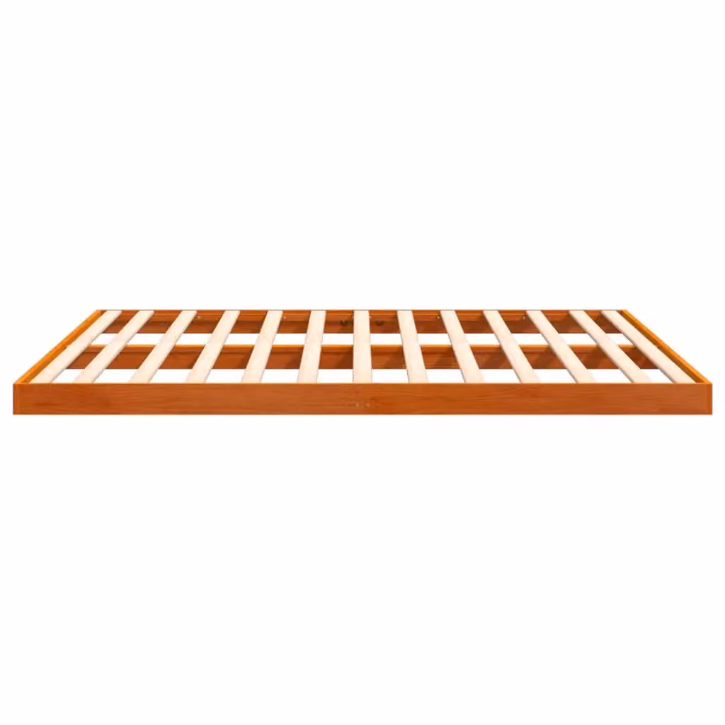 Berkfield Home Modern Solid Wood Pine Bed Frame in Waxed Brown, 200 x 200 cm – 2