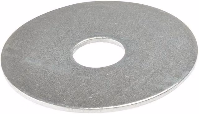 Forgefix Silver Galvanised Flat Mudguard Washers, M6 x 50mm, Pack of 10