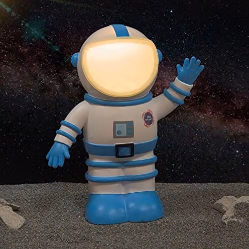 WIDDOP and Co. LED Astronaut Night Light in White, Blue and Grey