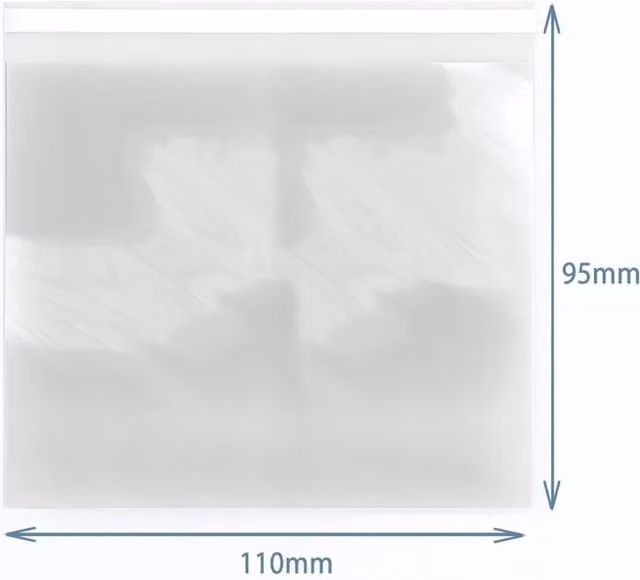KDMK Transparent Yellow Resealable Plastic Bags, 110 x 95 mm
