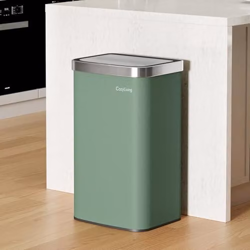 CozyLiving Automatic Motion Sensor Kitchen Bin with Soft Close Lid in Green, W/D/H: 39.0 x 65.5 x 29.5 cm – 3