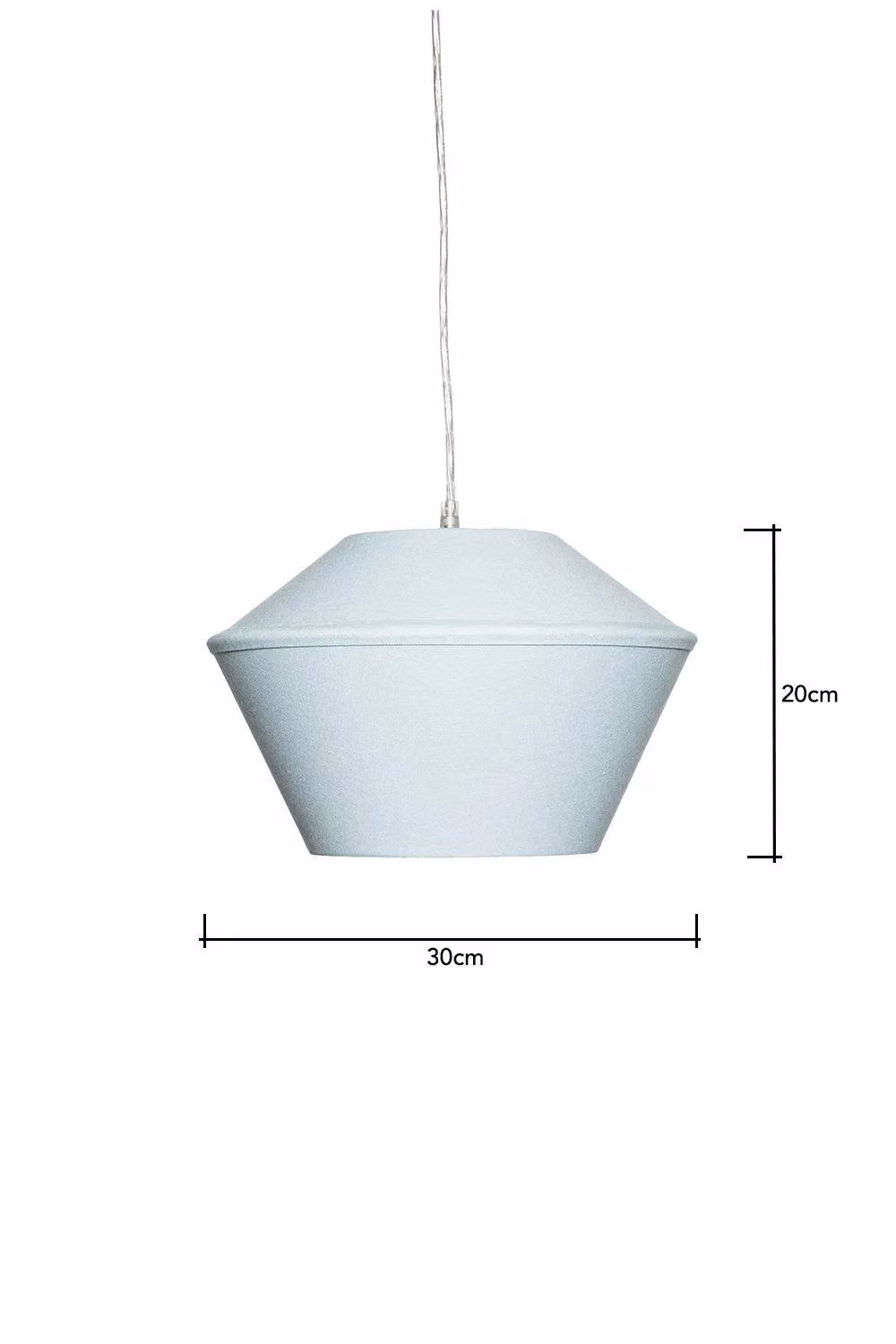 BHS Lighting Dana Blue Fabric Cone Easy Fit Light Shade, Diameter: 30 cm – 3