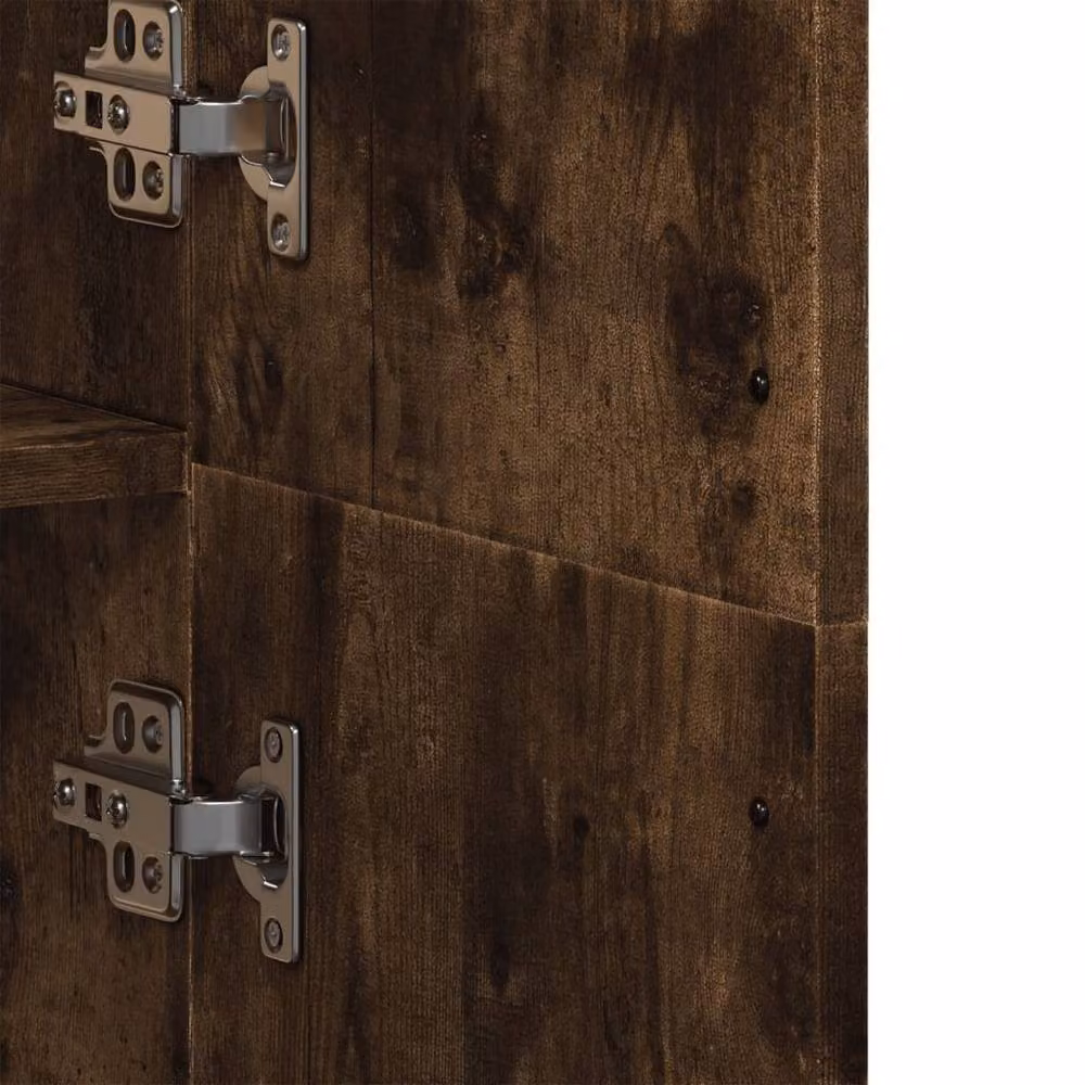 Berkfield Home Modern Smoked Oak Highboard in Brown, W/D/H: 70 x 35 x 180 cm – 4