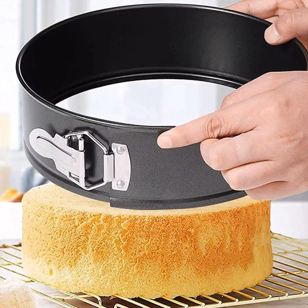 SPETLEK Set of 5 Round Non-Stick Springform Cake Tins, Black – 5