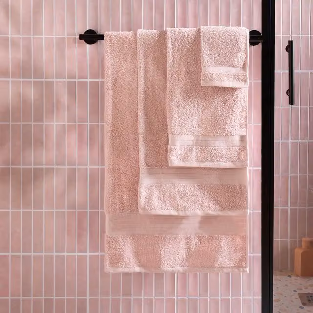 OHS Luxury Fluffy Cotton Terry Hand Towel in Pink – 1