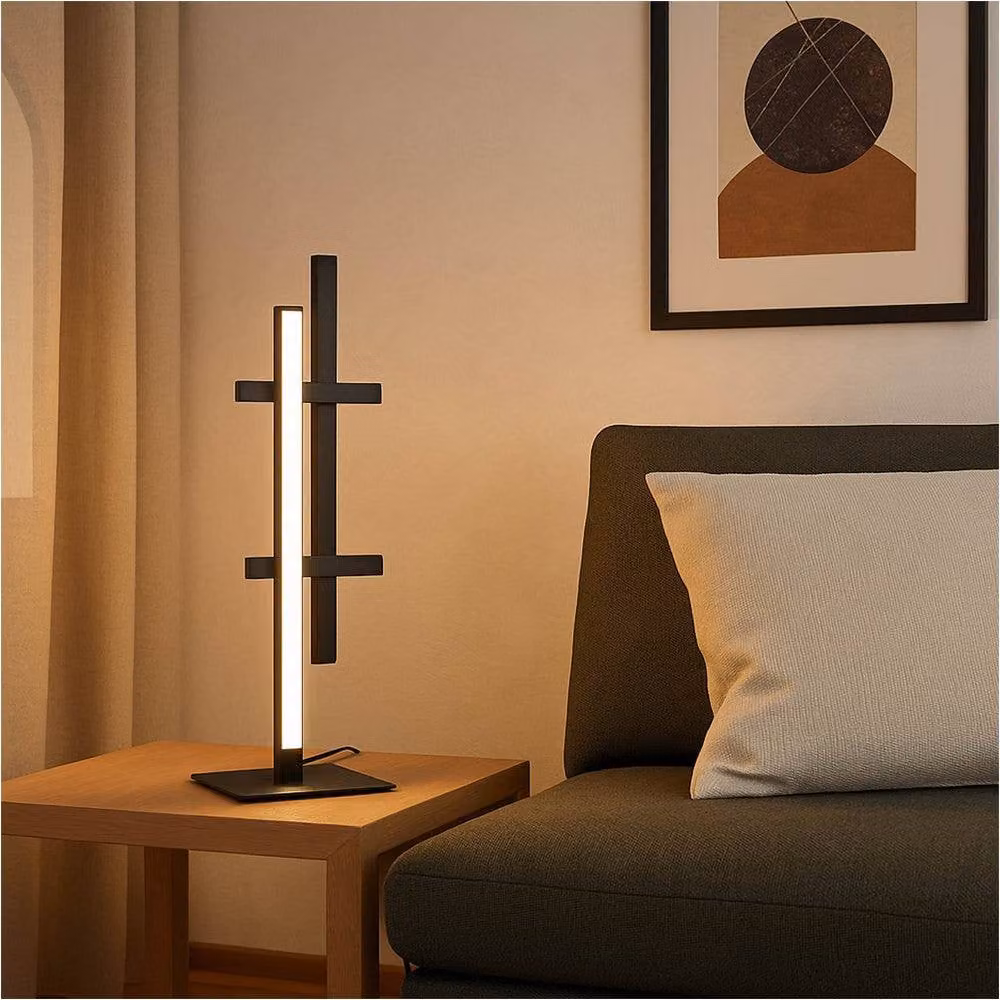 Loops 2 Pack Black LED Table Lamps with Included Bulbs – 1