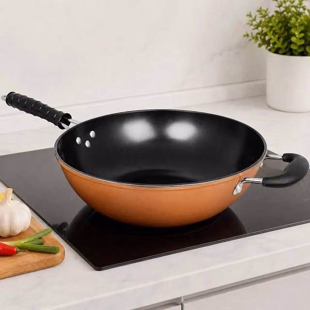EONLION Copper Style Non-Stick Carbon Steel Wok – 1