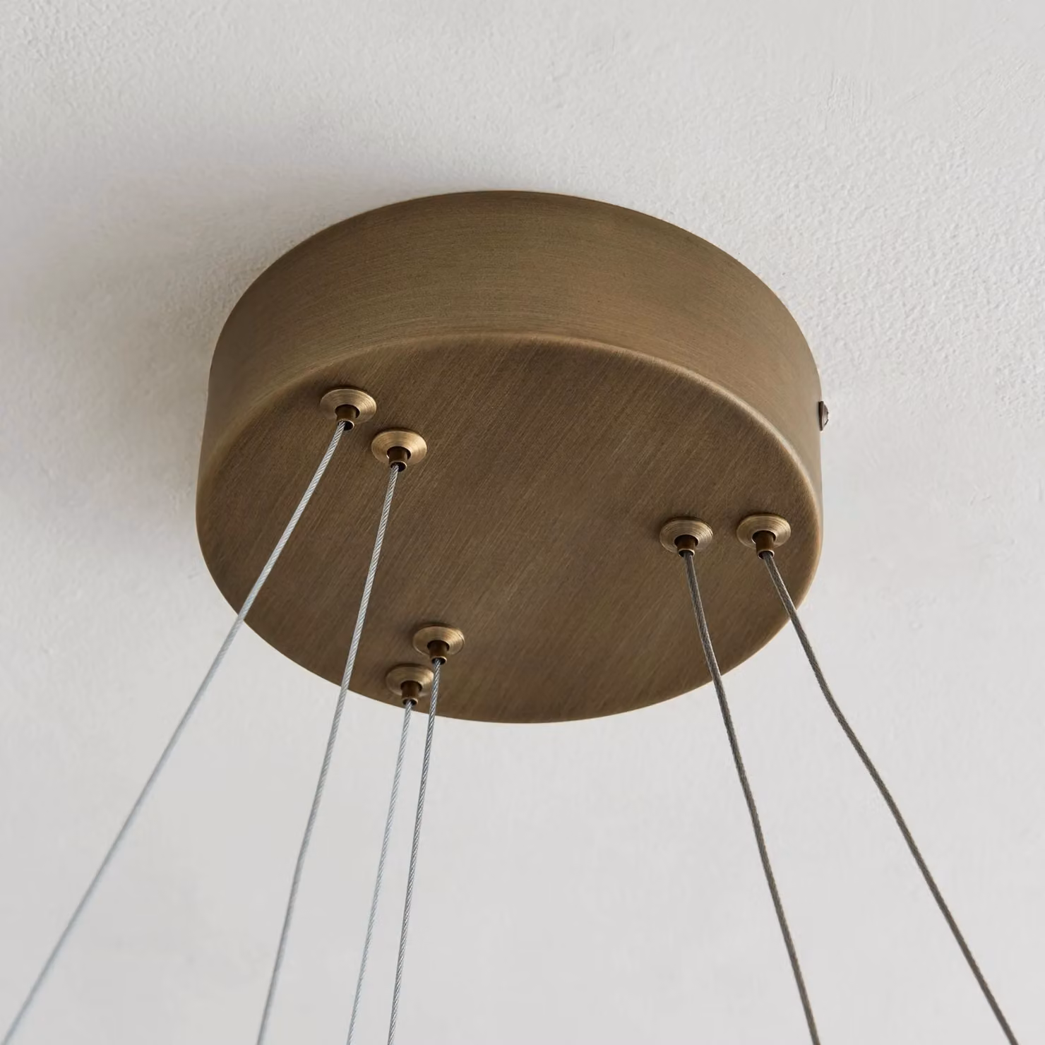 Pagazzi Mabel Antique Brass LED Ring Pendant Ceiling Light in Gold – 2