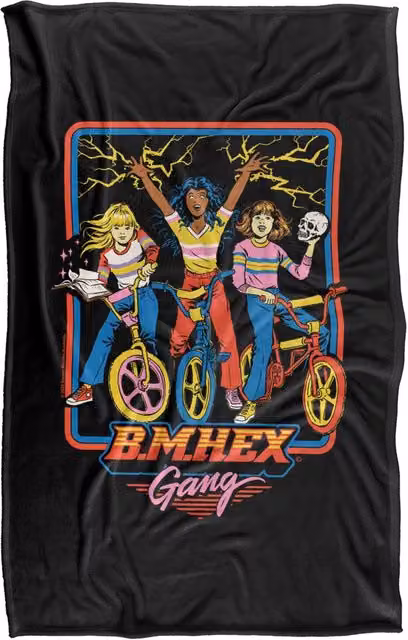 Steven Rhodes B.M.Hex Gang Silky Touch Super Soft Fleece Throw Blanket, Multicolour, W/D/H: 91 x 147 cm
