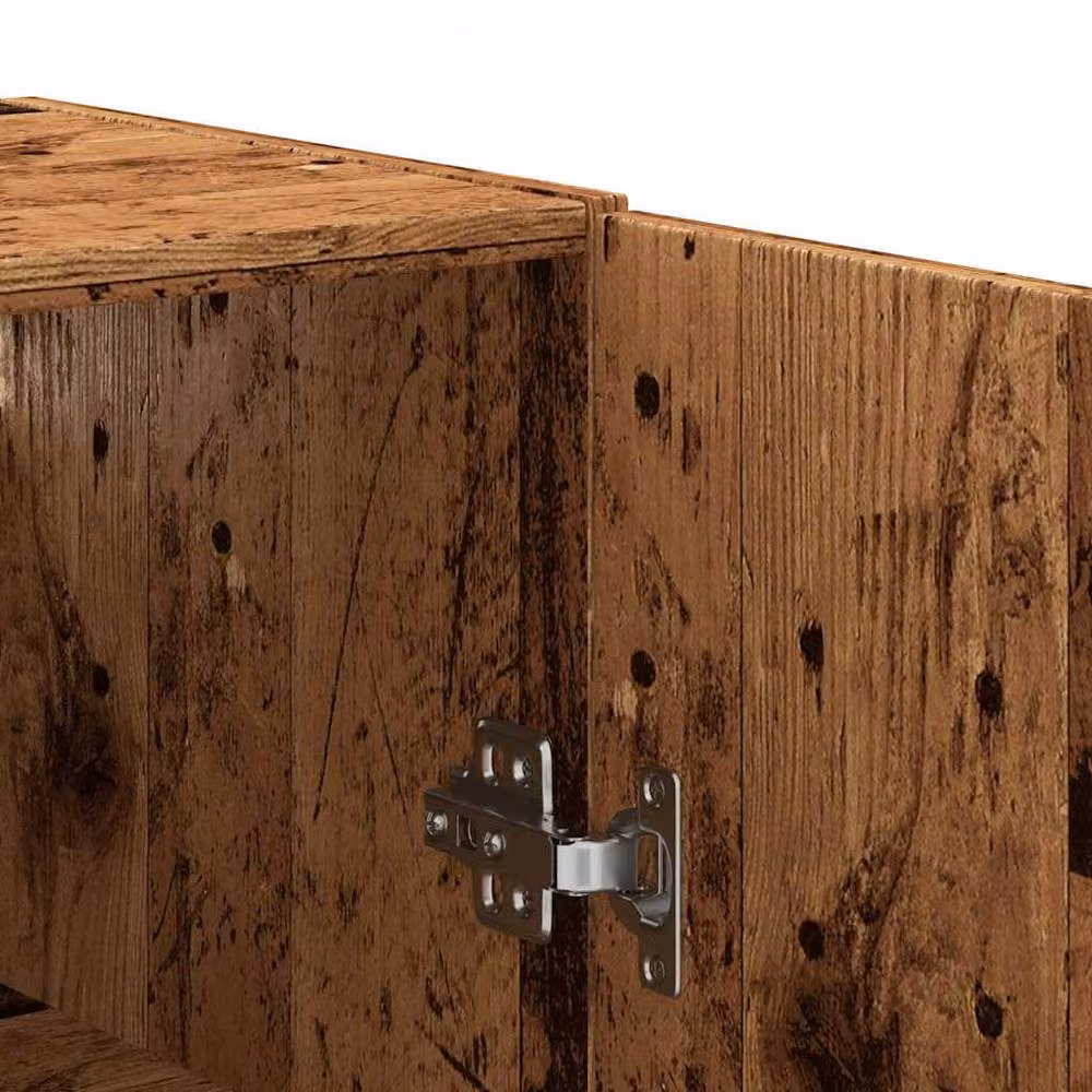 Berkfield Home Wall Mounted Rustic Cabinet in Brown, W/D/H: 69.5 x 34 x 90 cm – 6