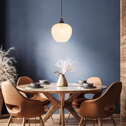 Globo Lighting Modern Suspended Pendant Light with Glass and Acrylic Crystals, Height: 120 cm – 3