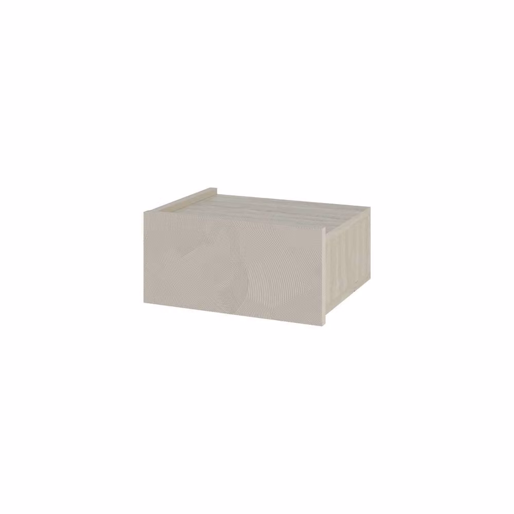 Decortie Onda Floating LED Bedside Table Nightstand with Drawer in Light Sand – 3