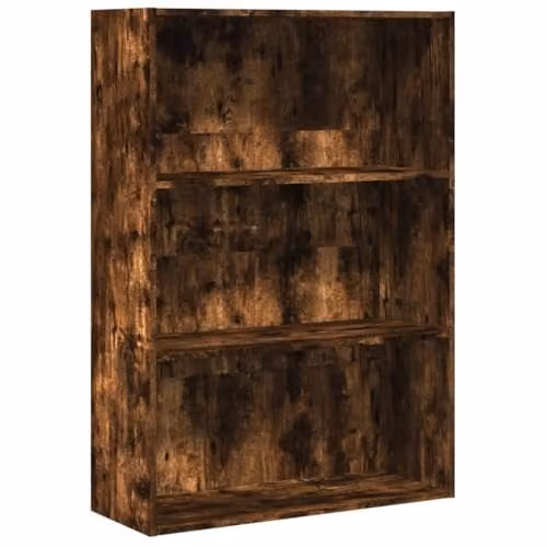 vidaXL Bookcase in Smoked Oak, W/D/H: 80 x 30 x 114 cm – 1
