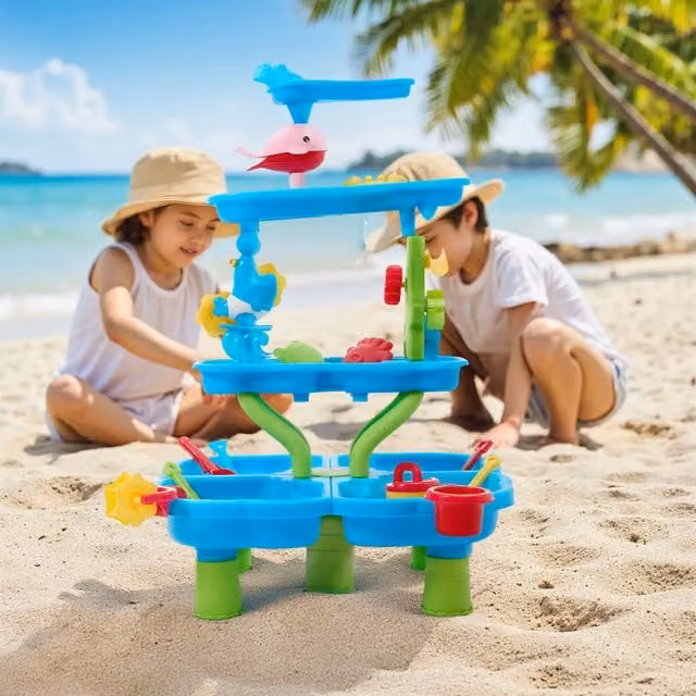 Kidkid Sand and Water Play Table with Sandbox in Blue