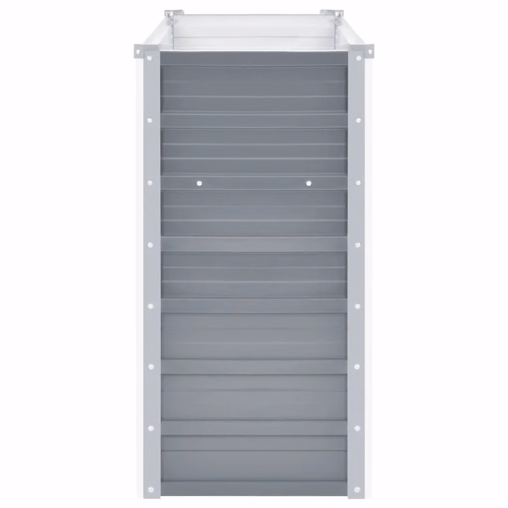 Berkfield Home Garden Galvanised Steel Raised Bed in Grey, W/D/H: 160 x 40 x 77 cm – 3