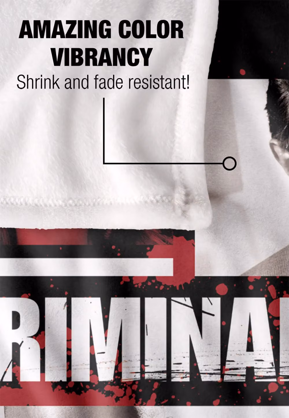 LOGOVISION Criminal Minds Character Boxes Silky Touch Super Soft Fleece Throw Blanket, White, W/D/H: 152 x 127 cm – 8