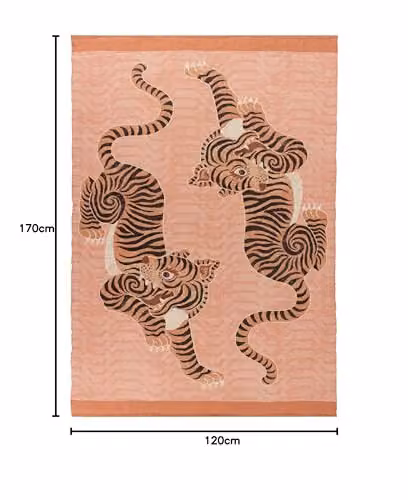 Riva Home Terrys Animal Print Outdoor Rug, Orange, W: 120 cm, D: 170 cm – 2