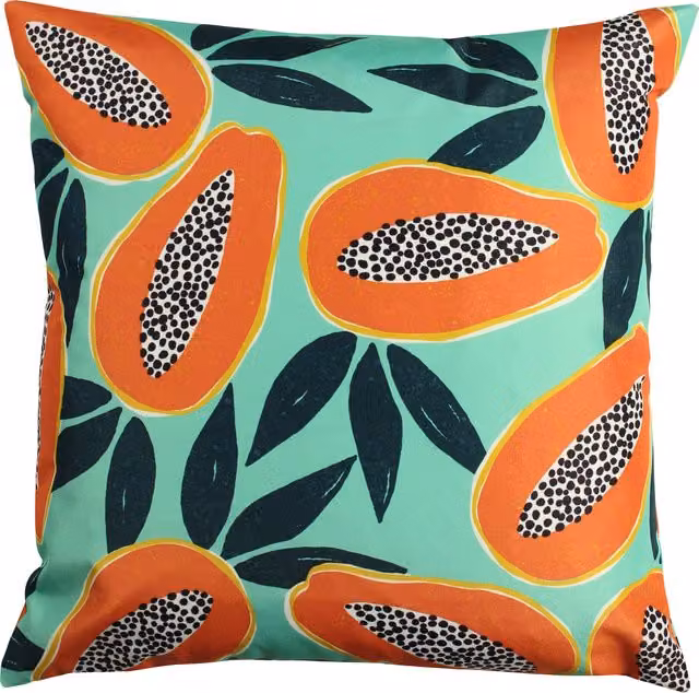 Make it a Home Abstract Papaya Outdoor Square Cushion Cover in Multicolour