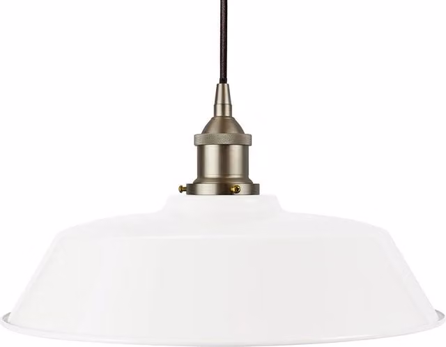 SE Home Chancery Round Pendant Light in White, Black and Brushed Chrome
