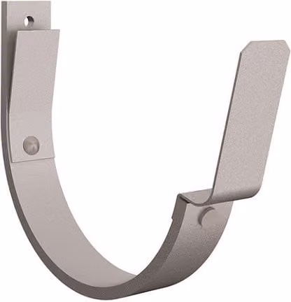 Lindab Silver Metallic Galvanised Steel Half Round Flex-Fit Fascia Angle Bracket 150mm