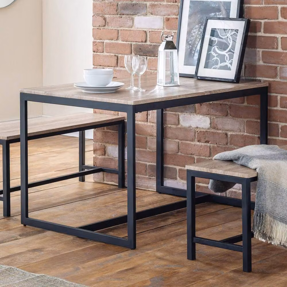 Cheshire Rivoli Modern Rectangular Dining Table in Sonoma Oak, W: 120 cm, H: 75 cm – 2