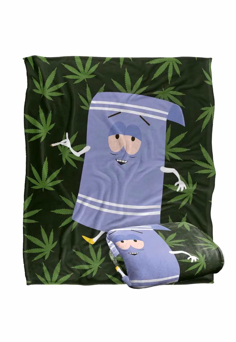 LOGOVISION South Park Towlie Pot Leaves Super Soft Microfibre Fleece Throw Blanket, W: 152 cm, D: 127 cm, Multicolour – 7
