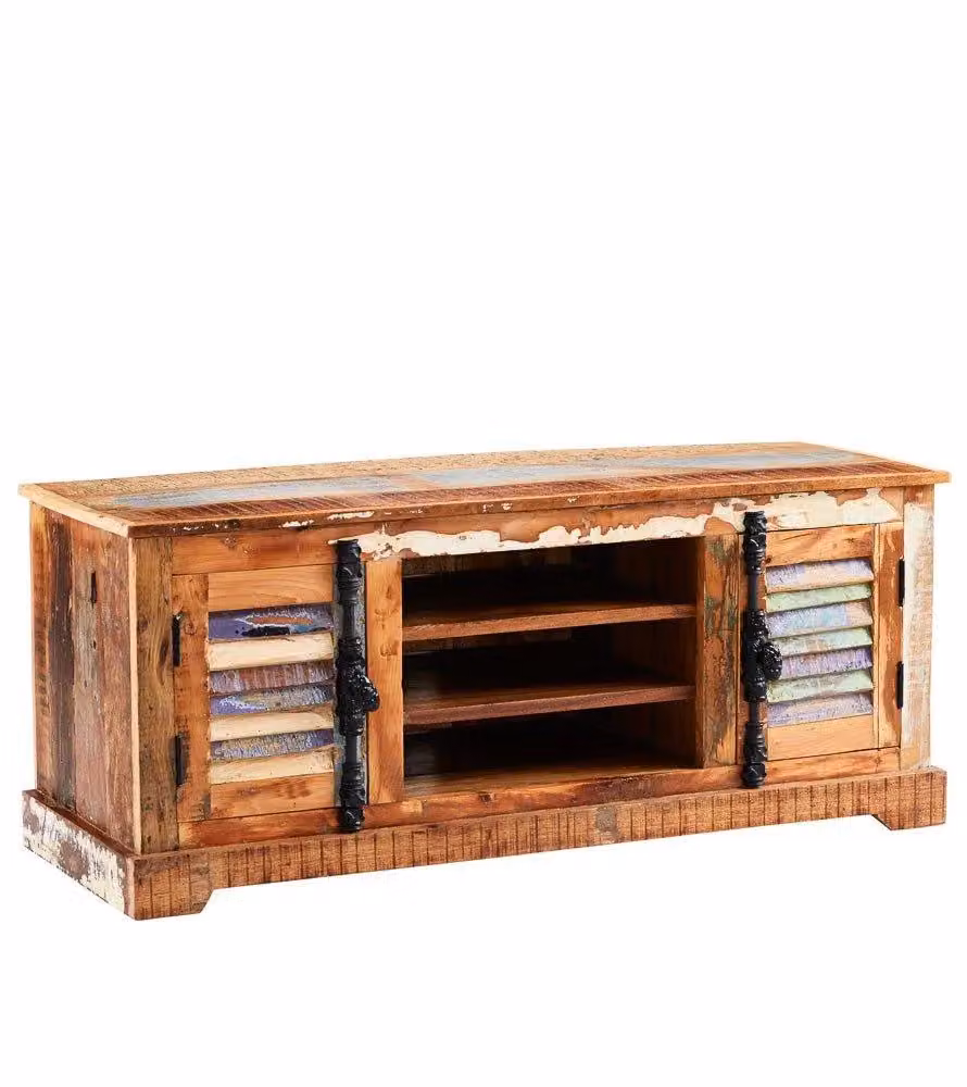 IH Design Ted Reclaimed Boat TV Media Unit in Brown – 2